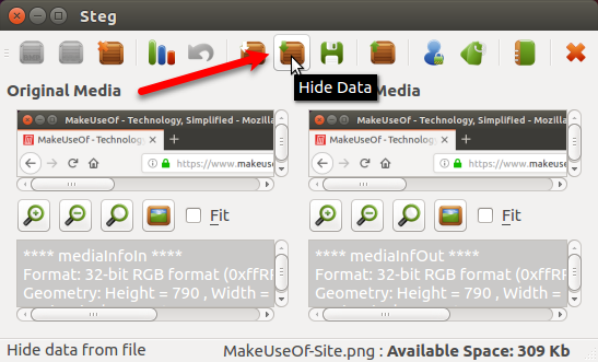 Paslēpiet failu attēla iekšpusē, izmantojot Steg Ubuntu