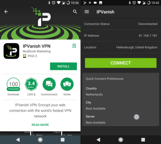 Padziļināts pārskats: IPVanish - elastīgs, uzticams VPN katrai ierīcei muo reklamētā ipvanish android spēlē