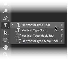 Photoshop CC 2018 — horizontāls tips