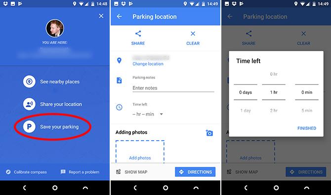 google maps android autostāvvieta