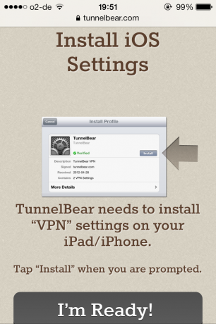 Iestatiet VPN uz jūsu iPhone minūtēs ar Tunnelbear tunnelbear4