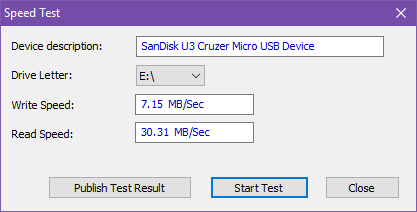 5 lietotnes, lai pārbaudītu USB zibatmiņas ātrumu operētājsistēmā Windows, pārbauda usb diska ātrumu usbdeview