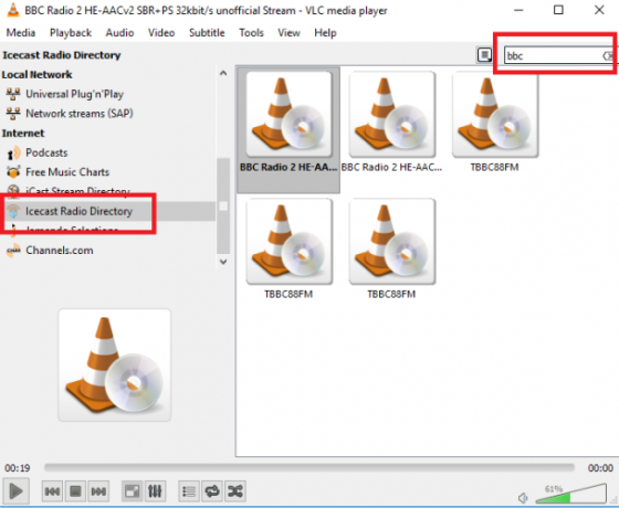 VLC interneta radio