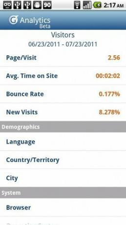 google analytics lietotnes android