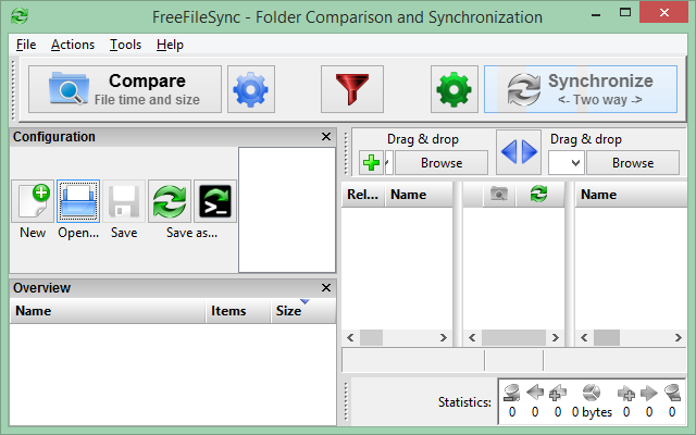 Šis ir ekrāna attēlojums vienai no labākajām Windows programmām, ko sauc par FreeFileSync