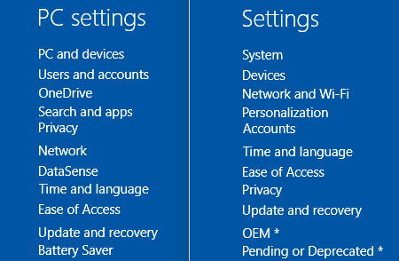 PC iestatījumi Windows 10