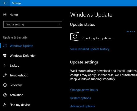 Atjauniniet Windows 10, izmantojot Windows Update