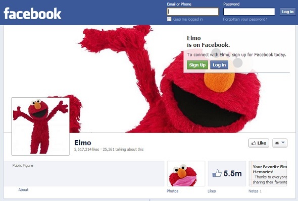 10 izdomāti varoņi, kas ir ārkārtīgi populāri vietnē Facebook facebook elmo