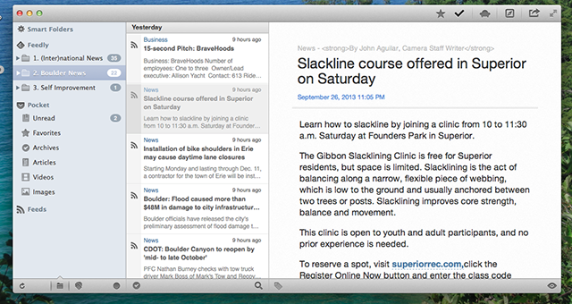 Aizstāt lasītāju: 3 labākie galddatoru RSS klienti Mac OS X lasīšanas komplekta galvenajam