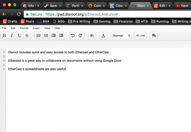 EtherPad darbojas pārlūkā Chrome
