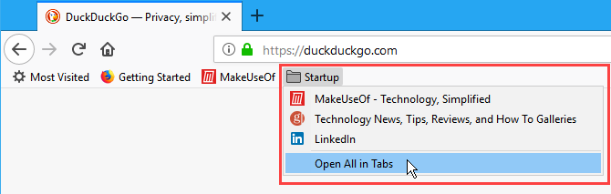 Atveriet visas grāmatzīmes cilnēs pārlūkprogrammā Firefox