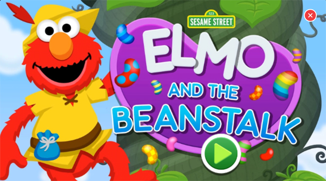 iphone izglītības lietotnes bērniem - Elmo un Beanstalk iOS