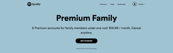 Spotify Premium ģimene