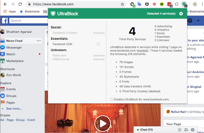 Ultrablock Chrome paplašinājums