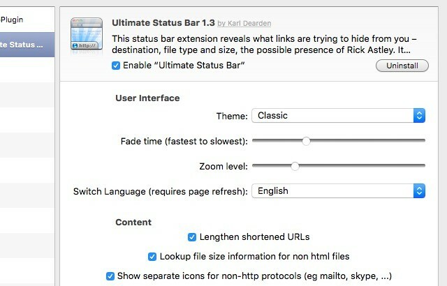 galīgais status-bar-options