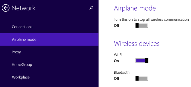 lidmašīnas režīms-in-windows-8-pc-settings-app