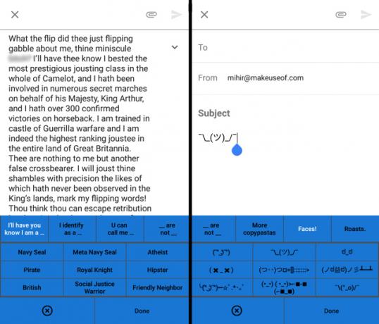 5 labākās Android tastatūras emocijzīmēm, GIF un vairāk android tastatūrām copypasta 1