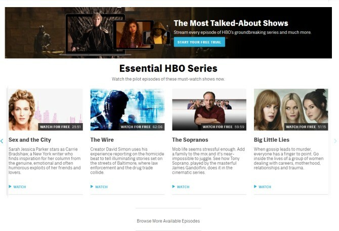 Noskatieties bezmaksas epizožu HBO vietni