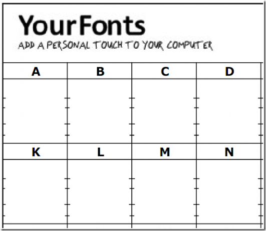 yourfontstemplateblank - izveidojiet digitālo parakstu