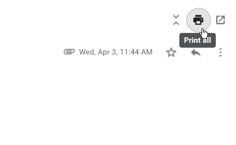 Noklikšķiniet uz Gmail Print All