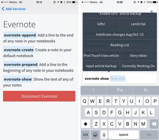 Ievade ir iPhone komandrinda Evernote, Gmail un vēl daudz vairāk inputevernote