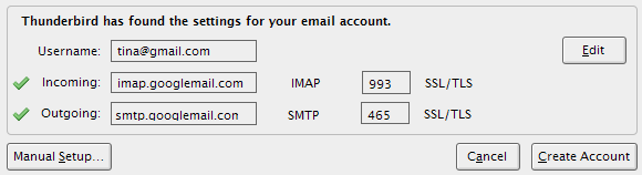 sinhronizēt thunderbird e-pastu