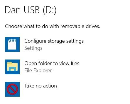 noklusējuma opcijas usb Windows 10