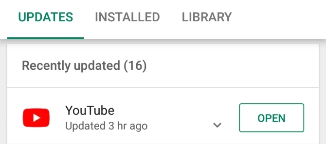 YouTube atjaunināšana Android ierīcēs