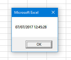 Excel ziņojumu lodziņš