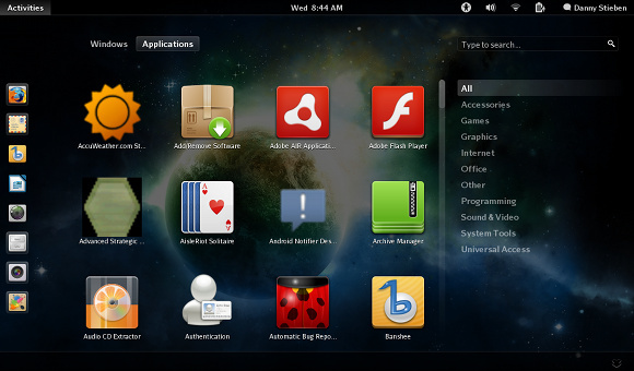 gnome apvalks linux