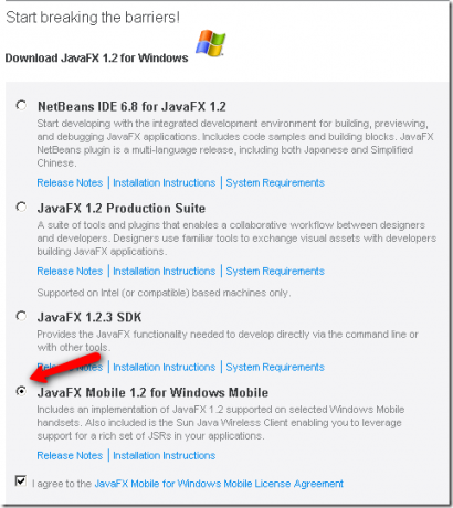 Java operētājsistēmai Windows Mobile