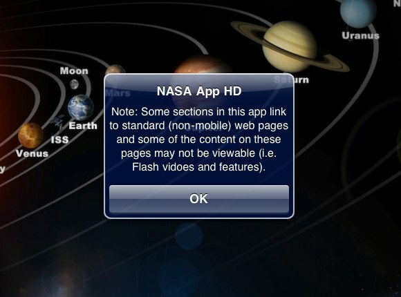 nasa ipad lietotne