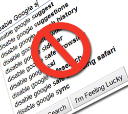 Kā neatgriezeniski atspējot Google Instant un Google Suggest, atspējot google Sugges2