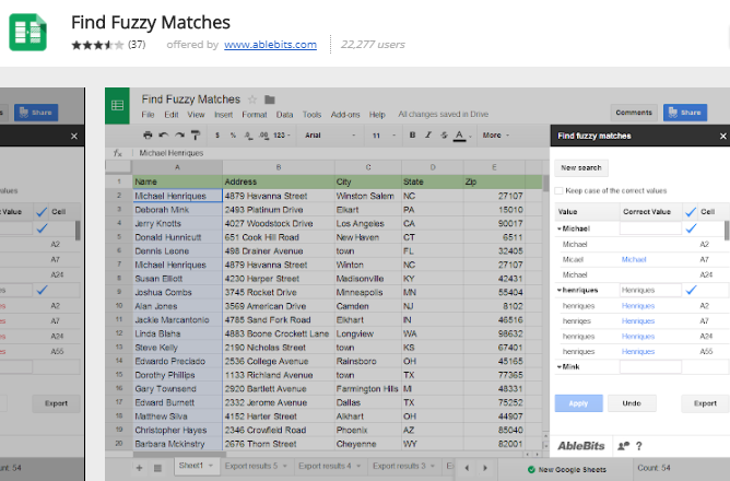 google sheet add ons - atrodiet izplūdušās spēles