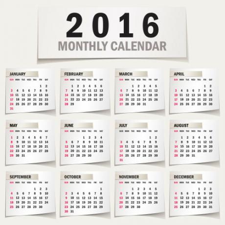 2016. gada kalendārs