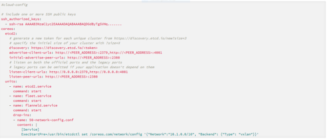 CoreOS Cloud Config piemērs