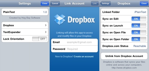 izmantojot dropbox