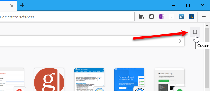 Slēpt Firefox jauno cilņu sadaļas