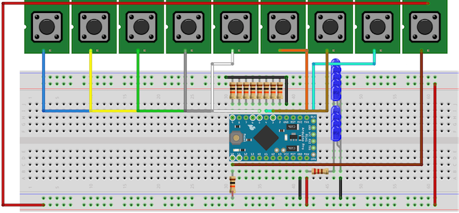 Arduino saīsnes maizes dēlis