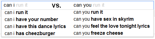 google ieteikt rezultātus