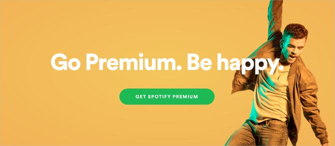 Spotify Premium galvenes attēls