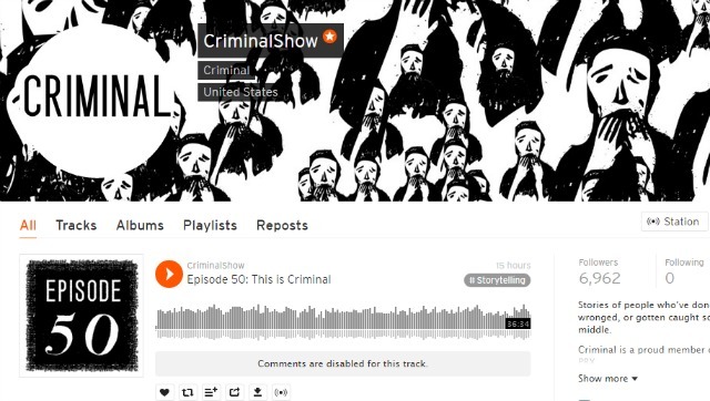 Kriminālās apraides vietnē SoundCloud