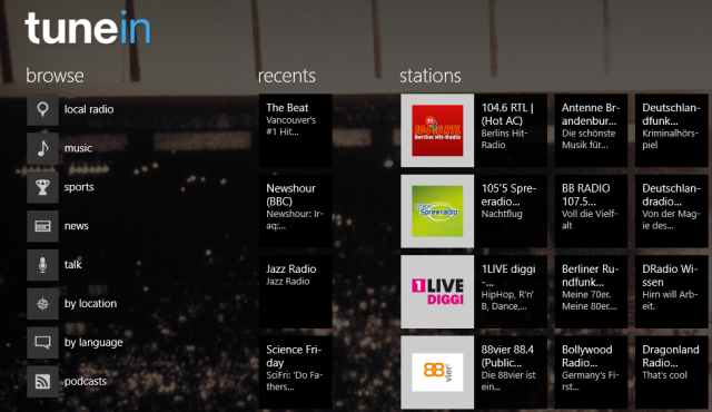 TuneIn radio