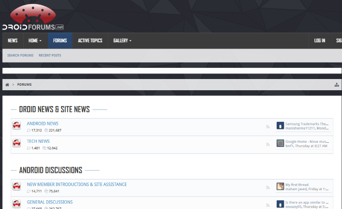 Izmēģiniet šo Android forumu, Droid forumus
