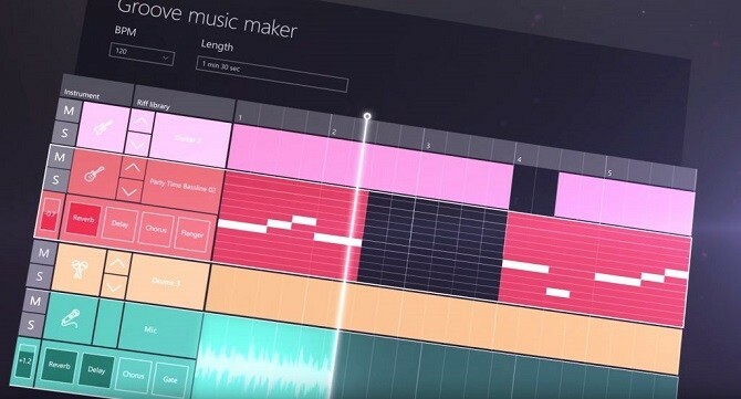 Windows 10 veidotāju atjauninājums - Groove Music Maker