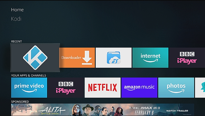 Kodi instalēts Amazon Fire Stick