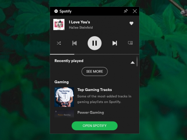 Spēļu josla Spotify