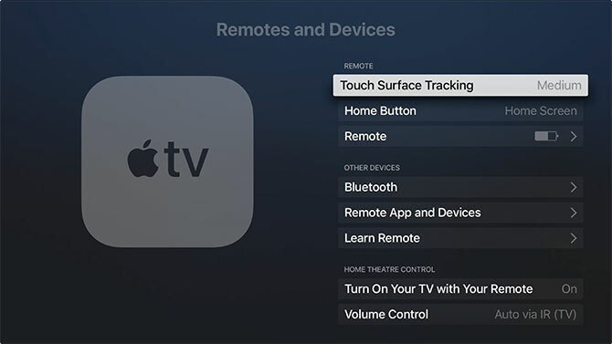 Apple TV tālvadības iestatījumi