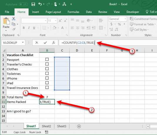 kā izveidot kontrolsarakstu Excel, piemēram, profesionāļiem