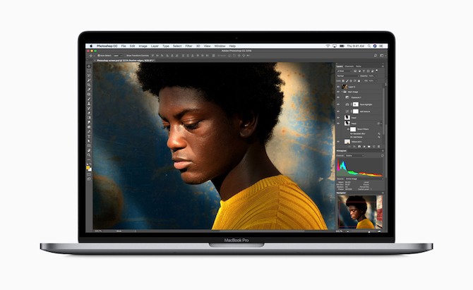 2018. gada MacBook Pro darbināmā fotoattēlu rediģēšanas lietotne